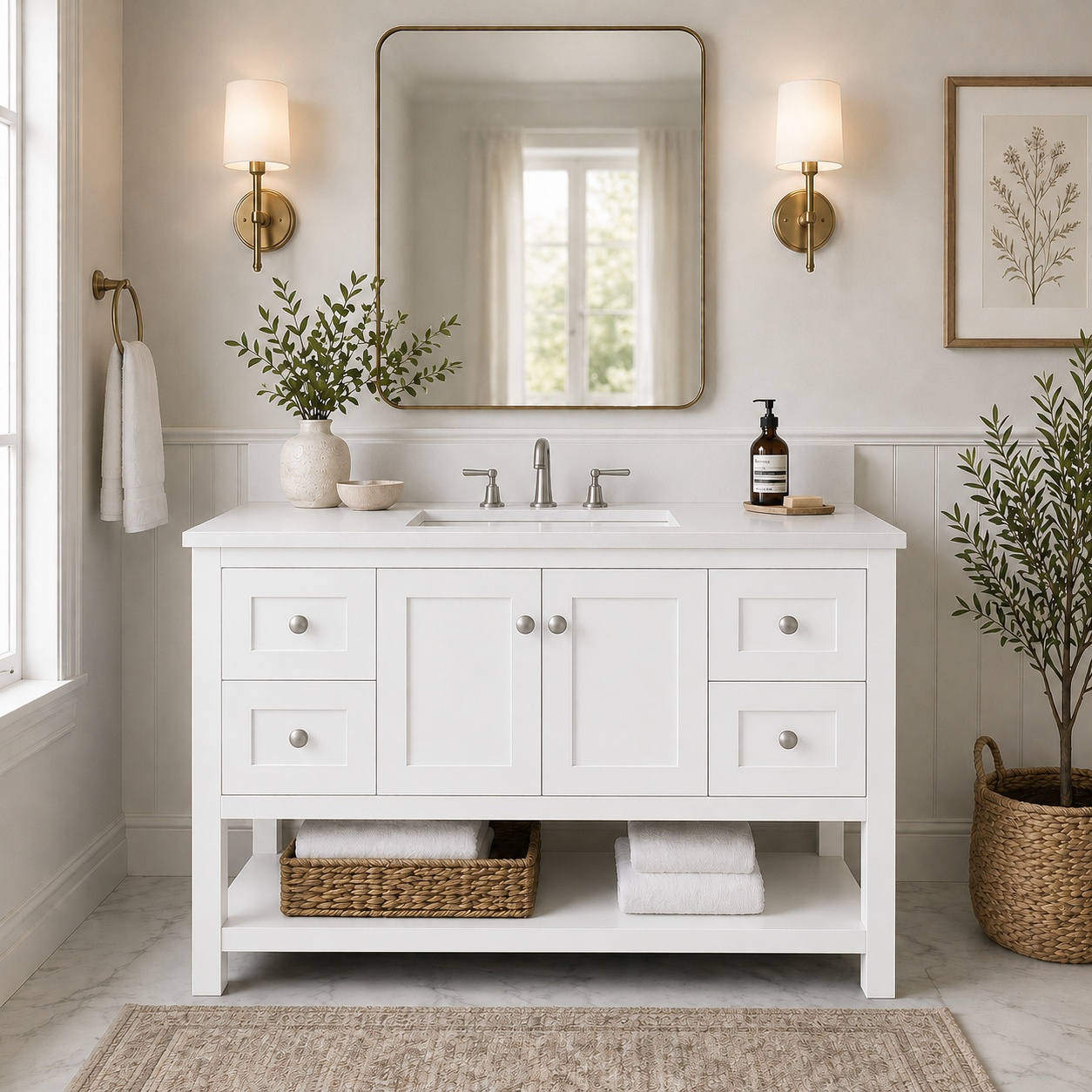 Carlow 48 Inch Modern Console Vanity