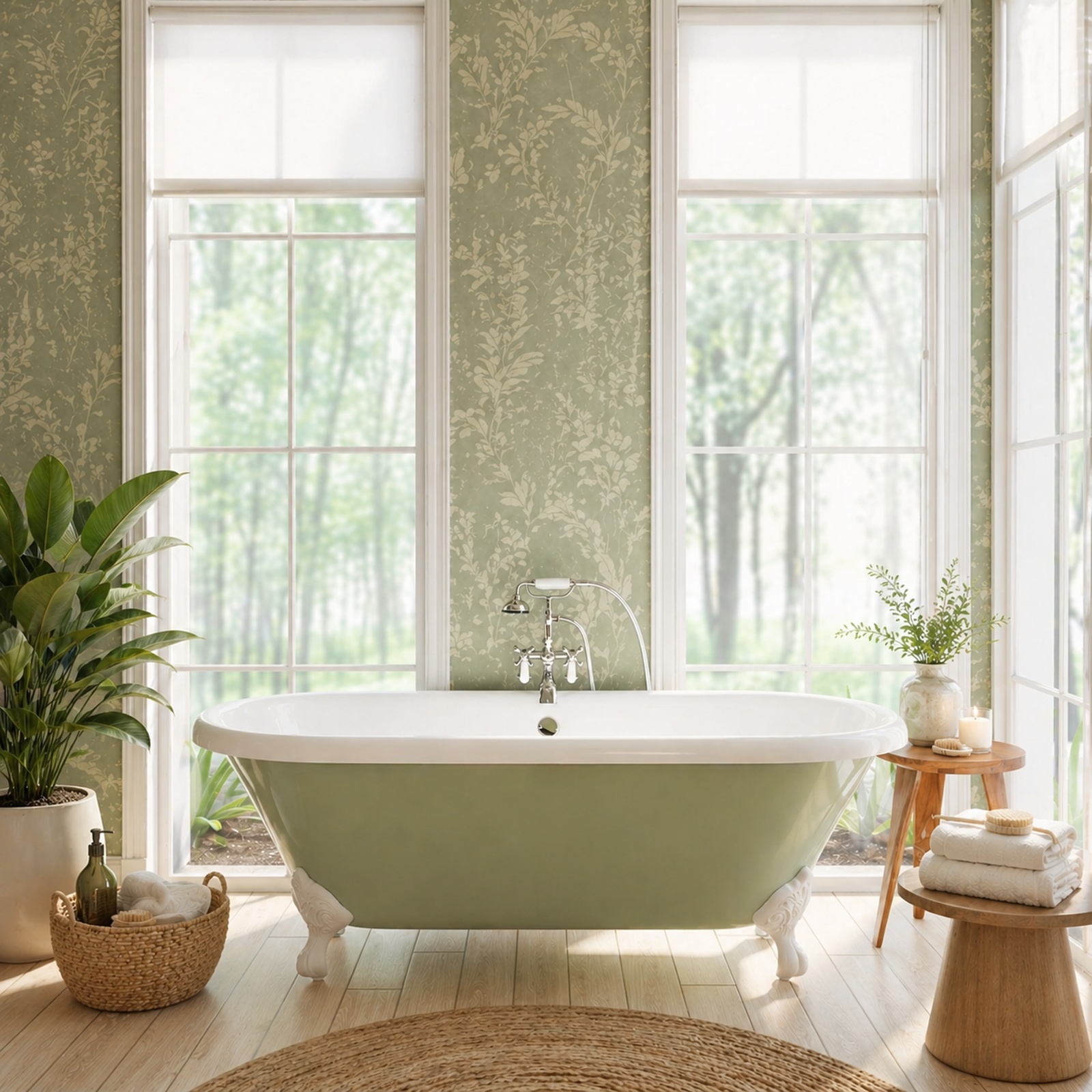 Paloma Cast Iron Double Ended Clawfoot Tub - No Faucet Drillings