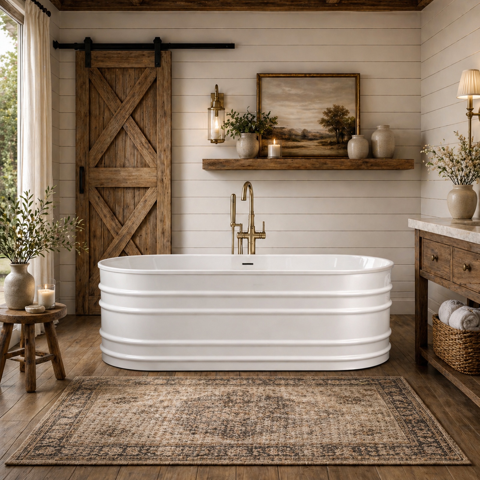 Sora 66 Inch Acrylic Double Ended Freestanding Tub - No Faucet Drillings