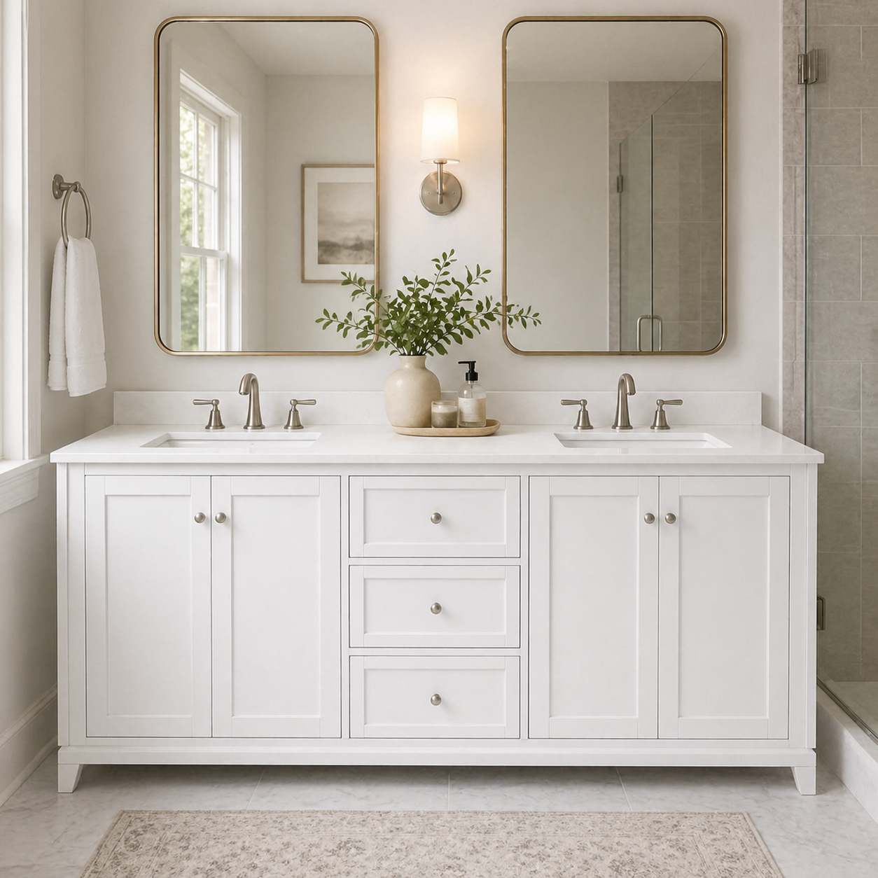 Placid 72 Inch Oak Vanity