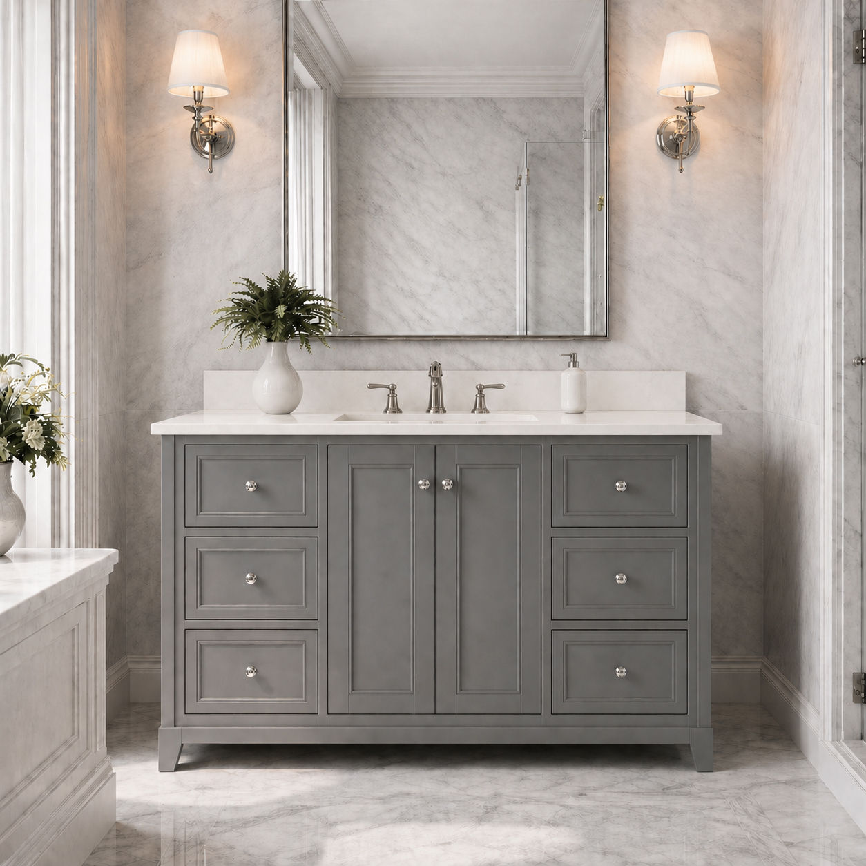 Placid 48 Inch Oak Vanity