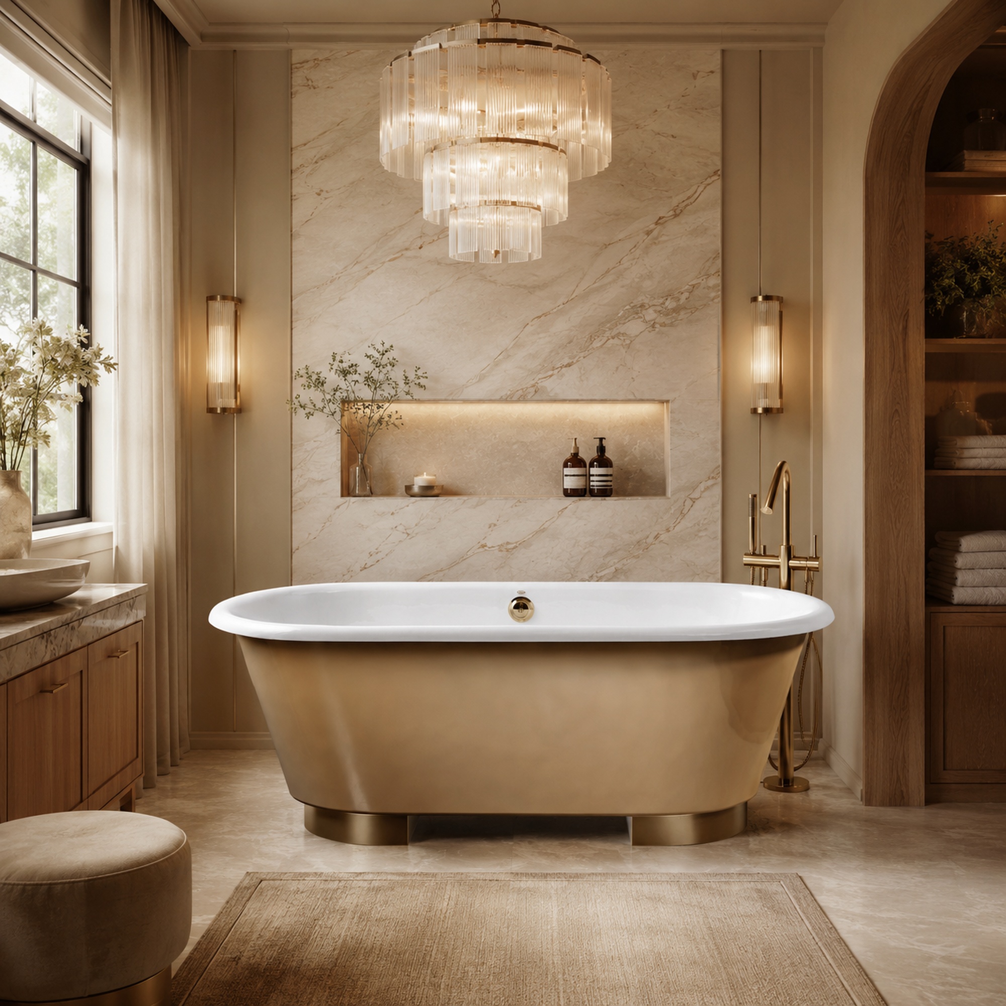67 Inch Cast Iron Skirted Tub Matte Black Feet | DXV