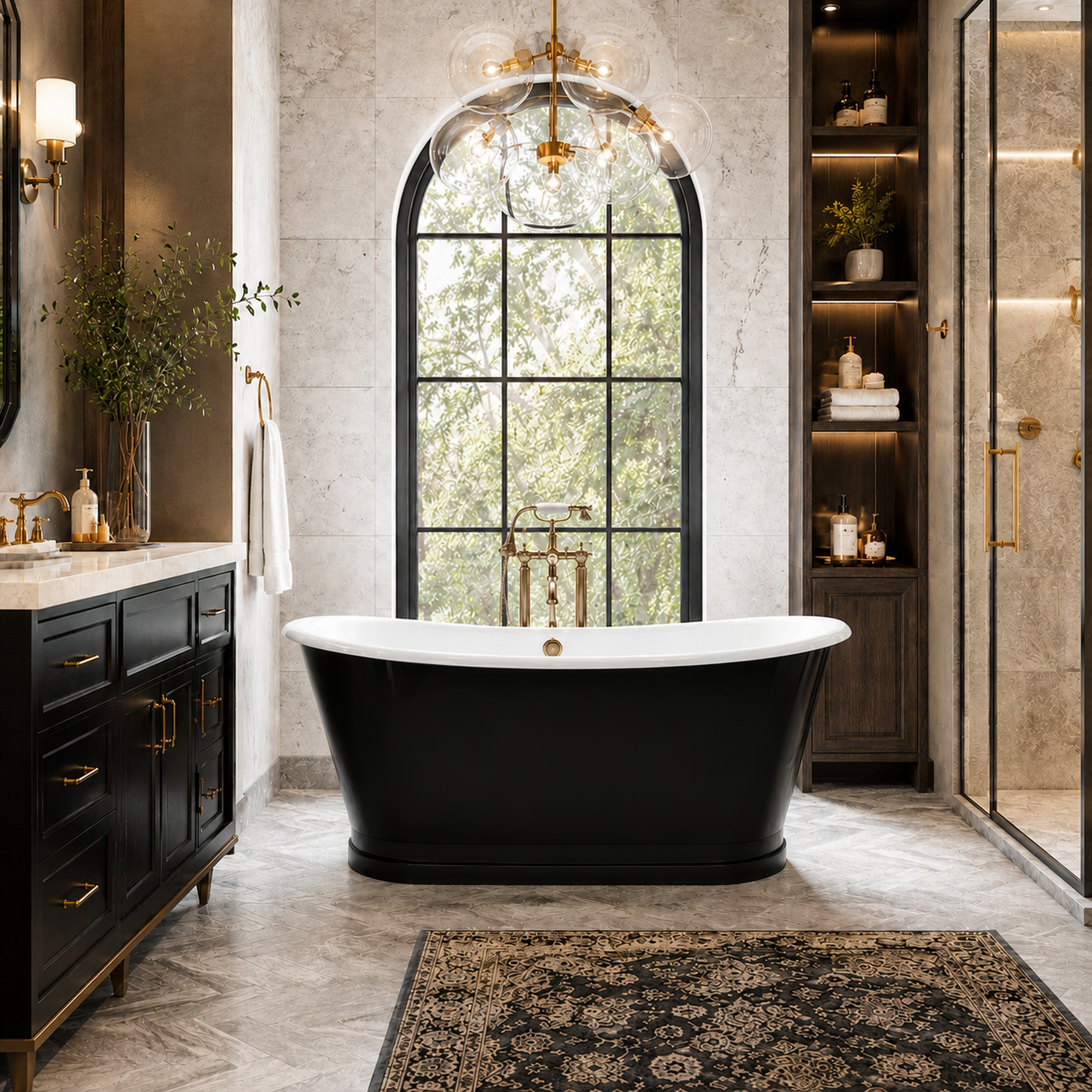 70-Inch Cast Iron Double Ended Skirted Bathtub | DXV