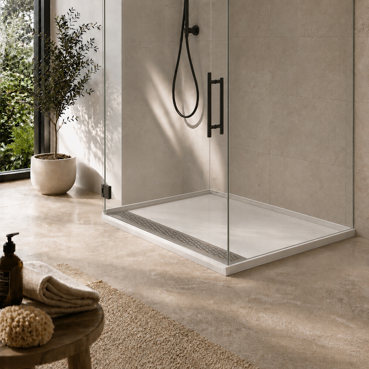 Single Threshold ADA Shower Base