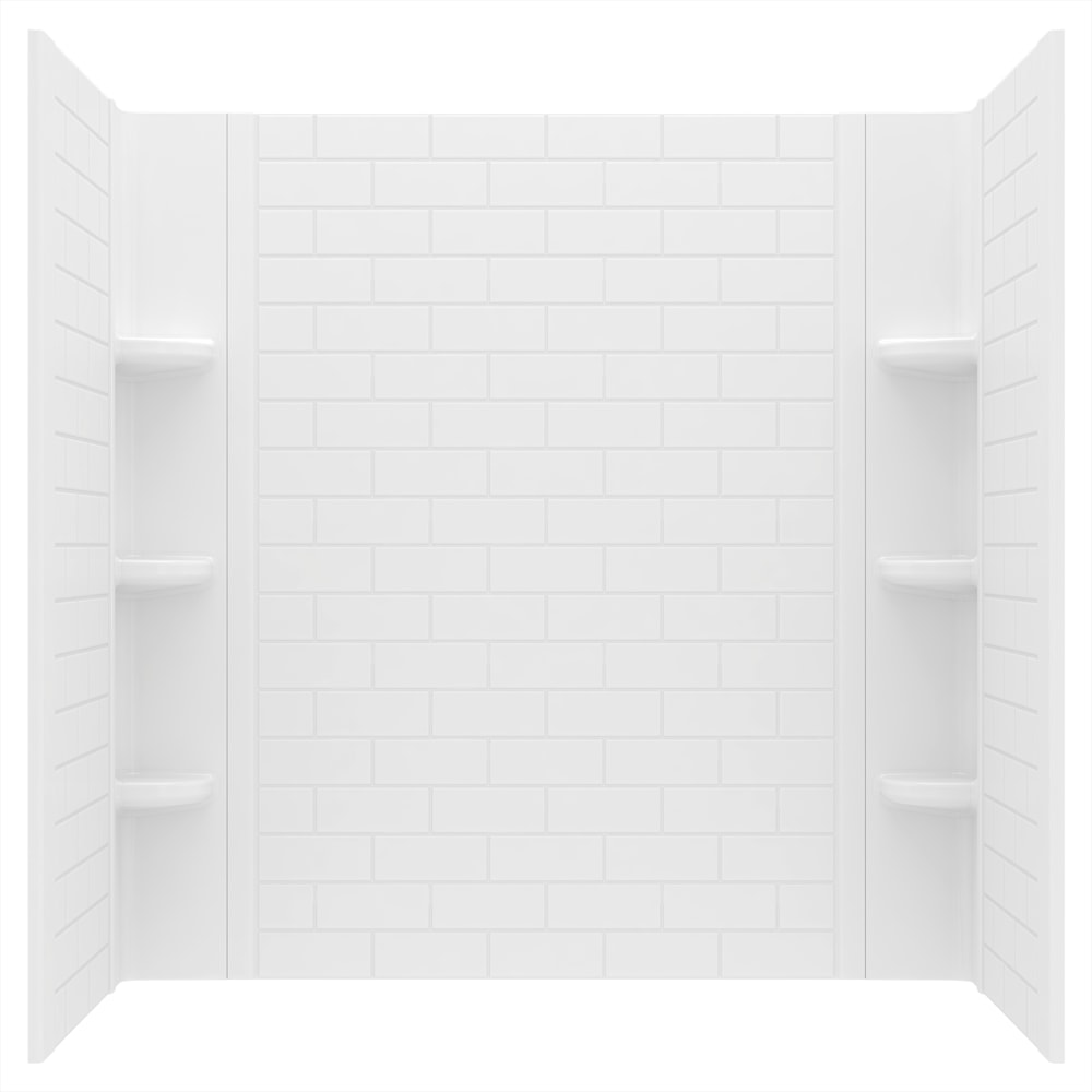 Elevate 60X60-Inch Subway Pattern 3-Piece Tub Surround
