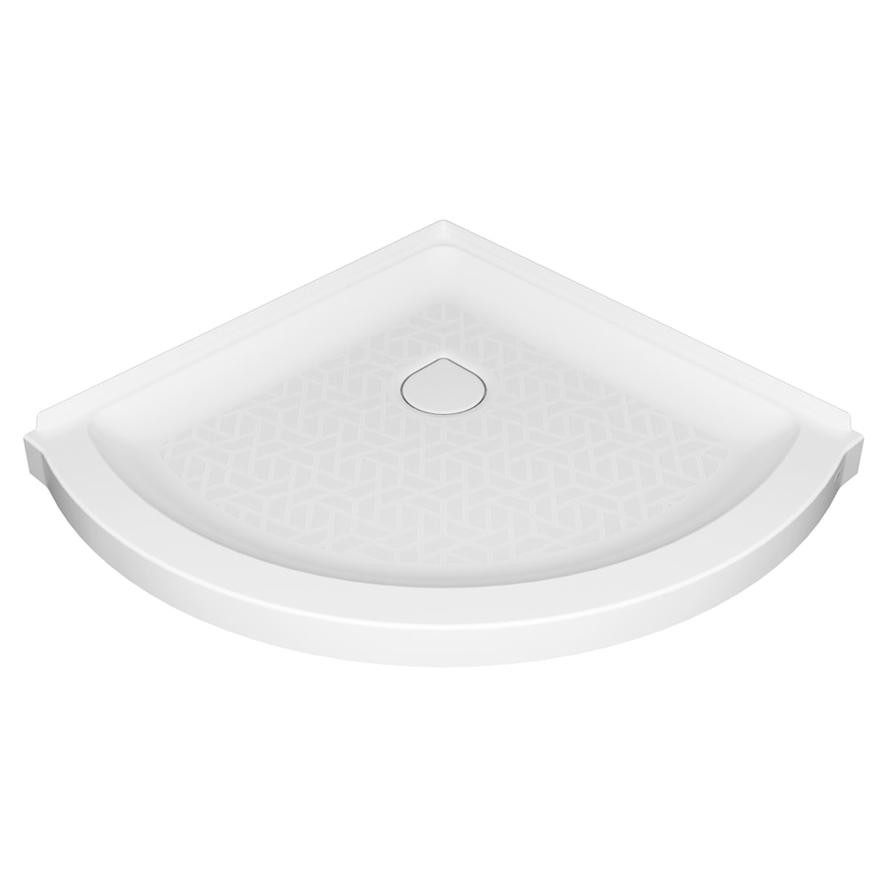 Elevate 36-inch Curved Shower Base with Center Drain