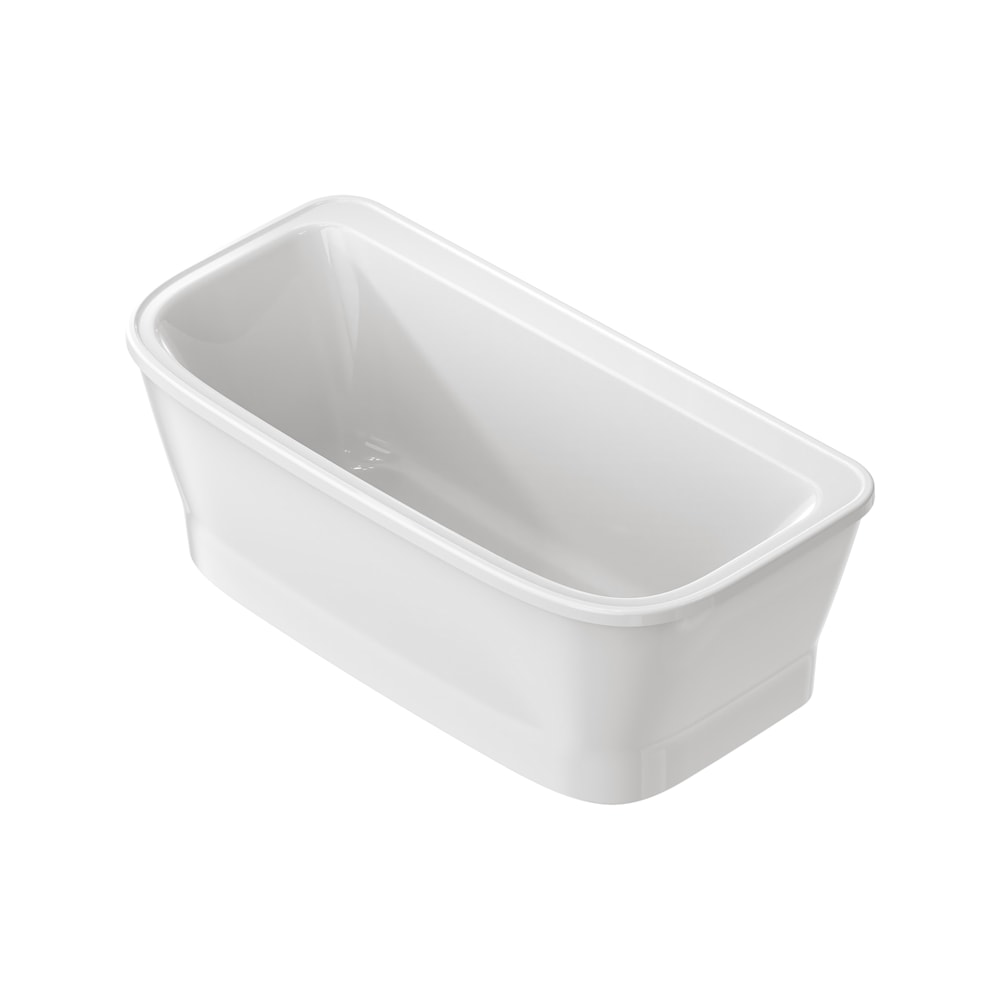 Aspirations Freestanding Bathtub with White Drain and Overflow