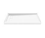 Princeton Americast 60 x 30 x 3  Alcove Shower Base - Brushed Nickel Trench Drain 8 1/2" in. from Wet Wall