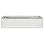 Princeton® Americast® 60 x 30-Inch Integral Apron Bathtub Above Floor Rough Left-Hand Outlet with Integral Drain