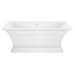 Town Square® S 68 x 36-Inch Freestanding Bathtub Center Drain With Integrated Overflow