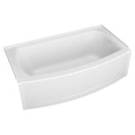 Ovation Curve 60x30-inch Integral Apron Bathtub with Right-hand Outlet with Deep Soak Drain