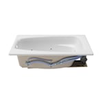 EverClean 60 in. Acrylic Rectangular Drop-In Whirlpool Bathtub