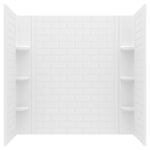 Elevate 60X60-Inch Subway Pattern 3-Piece Tub Surround