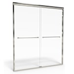 Euro 48 x 70-Inch Height Semi-Frameless Sliding Shower Door with Clear Glass