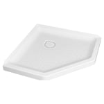 Ovation Curve 38-inch Neo-Angle Base with Center Drain Outlet