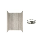 Passage Corner Shower Shelf 9 x 9 x 3.5 in Brushed Metal finish