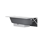 Princeton® PRO Steel 60 x 30-inch Above Floor Rough Integral Apron Bathtub with Left-Hand Outlet