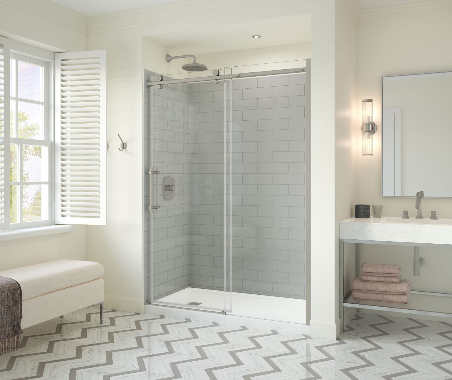 Odyssey SC 57-59 ½ x 78in. 8 mm Sliding Shower Door for Alcove 