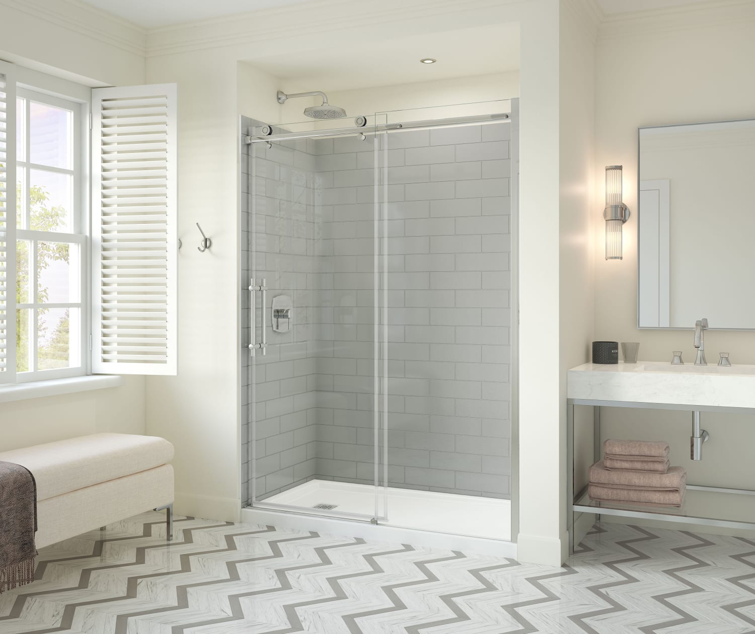 Odyssey SC 57-59 ½ x 78in. 8 mm Sliding Shower Door for Alcove 
