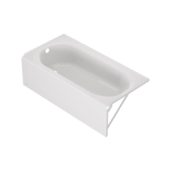 Princeton® PRO Steel 60 x 32-inch Integral Apron Bathtub with Left-Hand Outlet