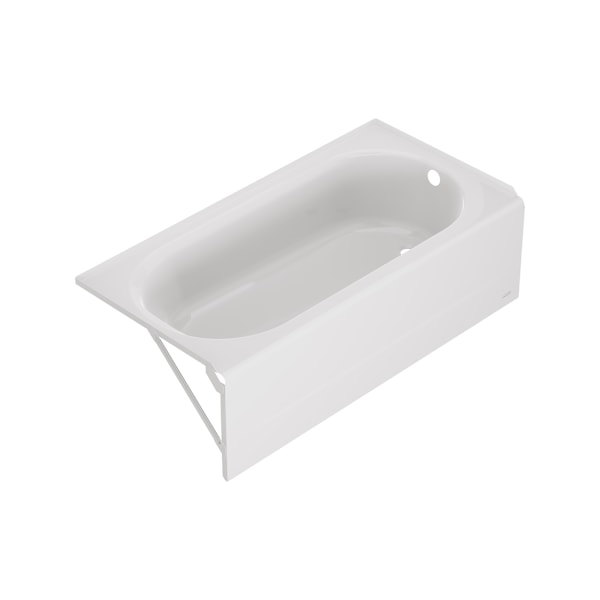 Princeton® PRO Steel 60 x 30-inch Integral Apron Bathtub with Right-Hand Outlet