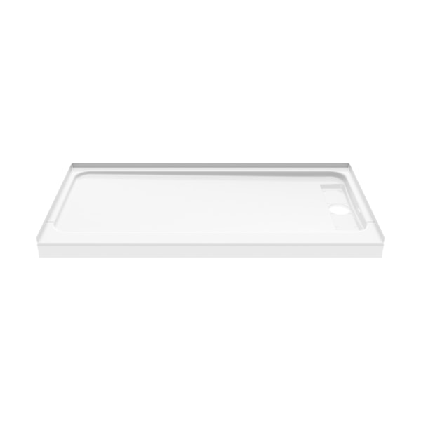 Princeton PRO 60 x 34 x 3  Porcelain Enamel Alcove Shower Base - Matte Black Trench Drain 4 1/2" in. from Wet Wall