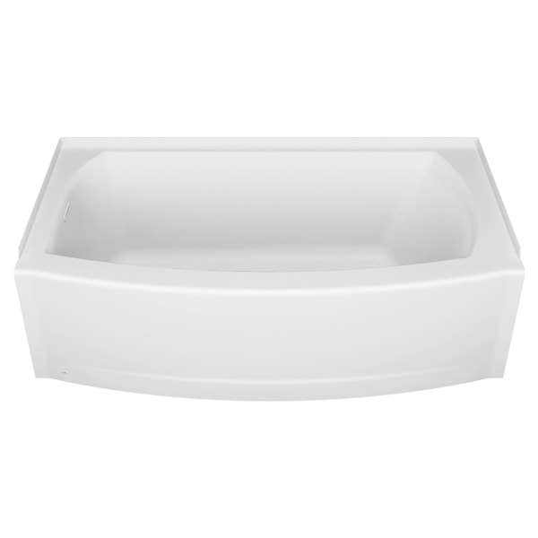 Ovation Curve 60x30-inch Integral Apron Bathtub with Left-hand Outlet with Deep Soak Drain