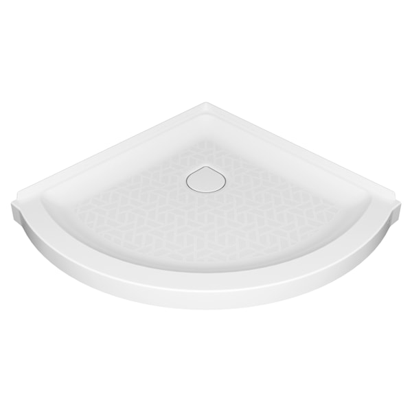 Elevate 36-inch Curved Shower Base with Center Drain