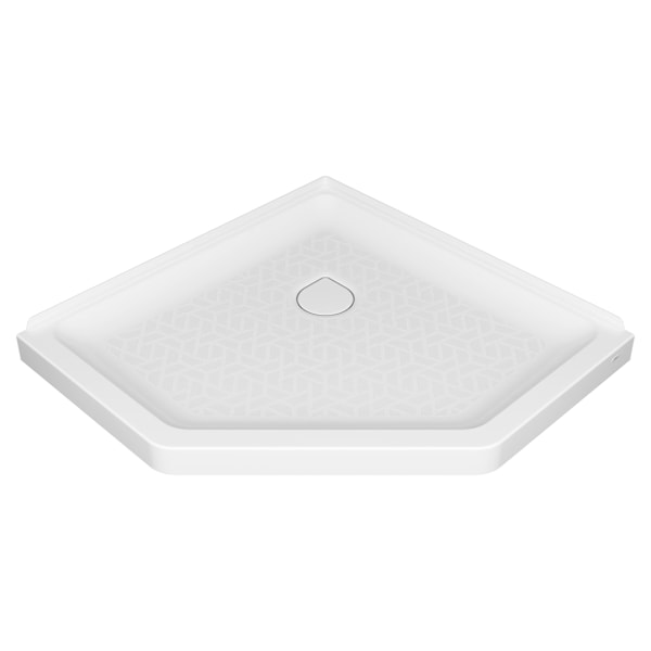 Elevate 38-inch Neo-Angle Base with Center Drain Outlet