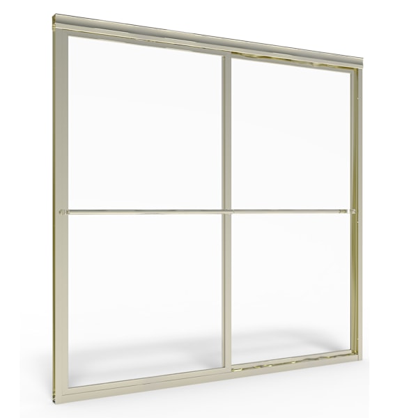 Prestige 60 x 58-1/2-Inch Height Framed Sliding Tub Door with Clear Glass