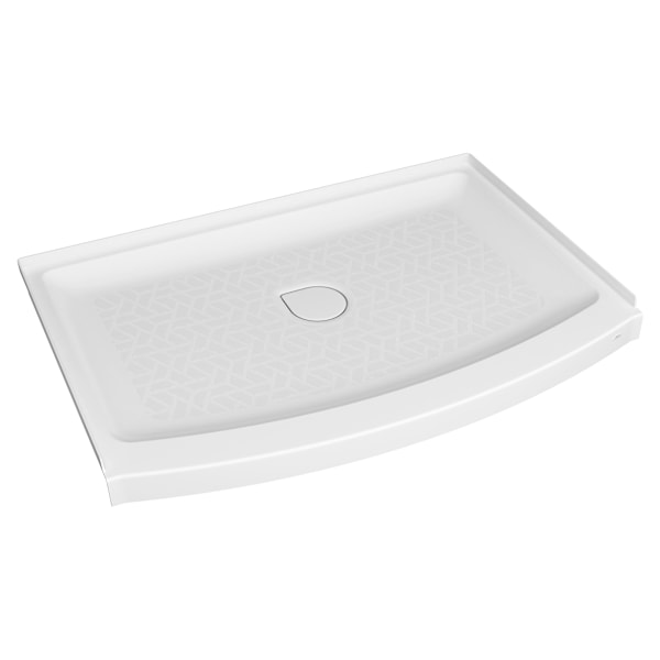 Ovation Curve 48x30-inch Curved Shower Base with Center Drain Outlet