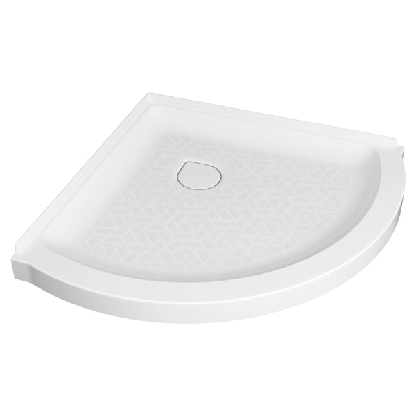 Ovation Curve 36-inch Corner Shower Base with Center Drain Outlet
