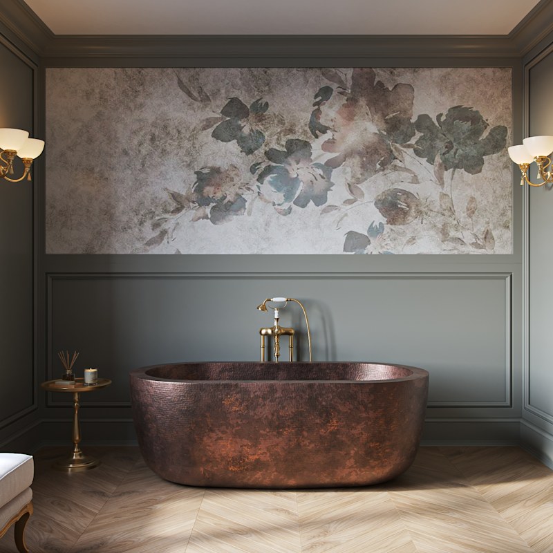 Georgia Copper Double Ended Freestanding Tub