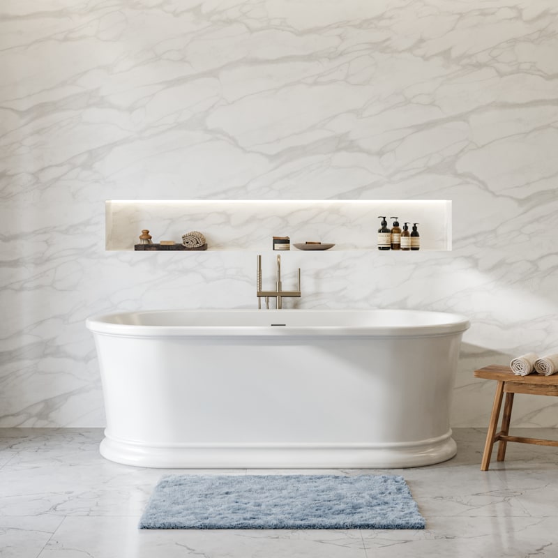 Heston 66" Double Ended Acrylic Freestanding Tub | DXV