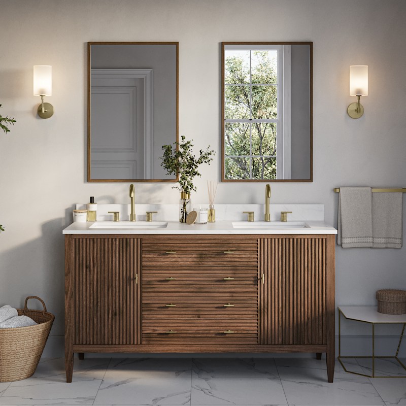 Valmont 60 Inch Fluted Vanity Base