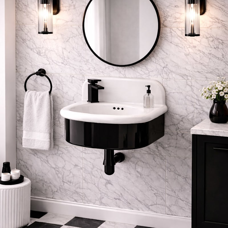 Hudson 20 Inch Wall Mounted Bathroom Sink