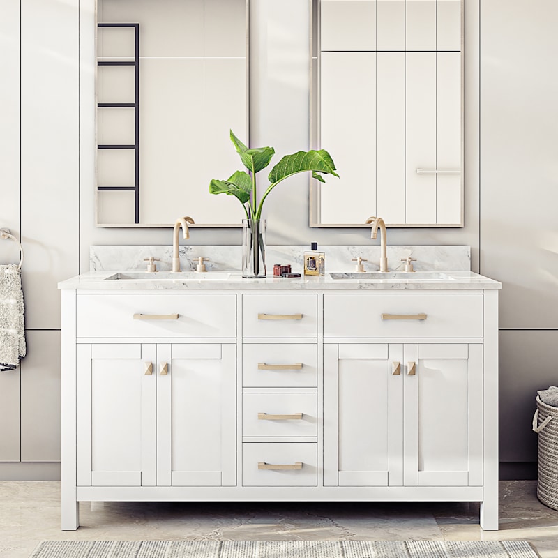 Neeson 60 Inch Oak and Birch Console Vanity
