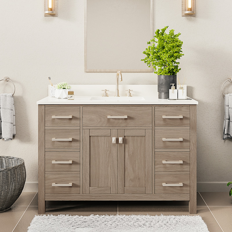 Neeson 48 Inch Oak and Birch Vanity