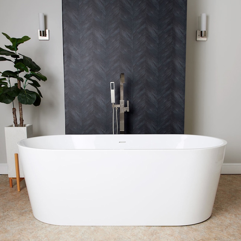 ELIZABETHAN ACRYLIC CONTEMPORARY DOUBLE ENDED TUB -  NO FAUCET DRILLING