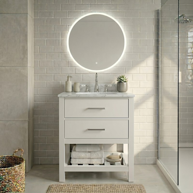 Holden 24 Inch Birch and Oak Console Vanity