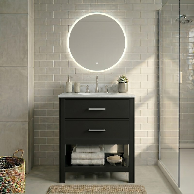 Holden 24 Inch Birch and Oak Console Vanity