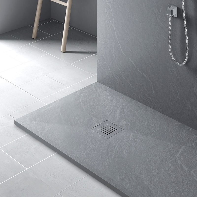 Grey Slate Stone Shower Pan