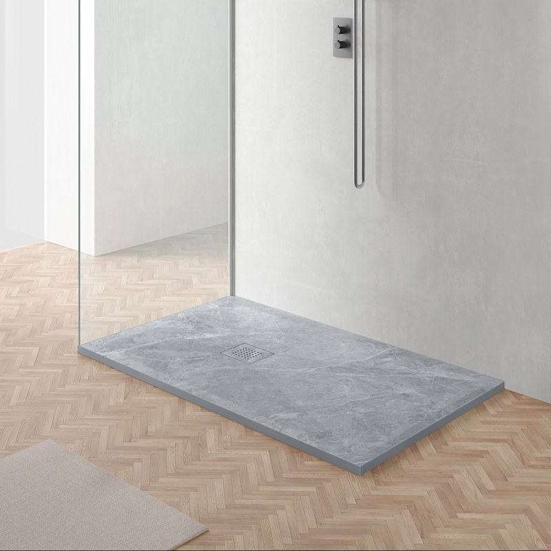 Grey Marble Stone Shower Pan