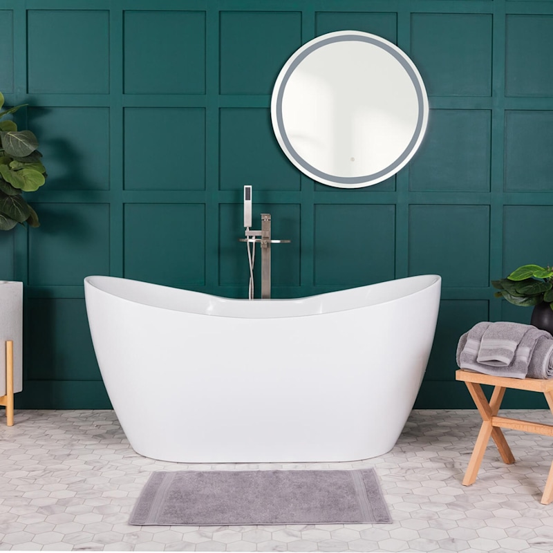 Wexler Acrylic Double Slipper Freestanding Tub