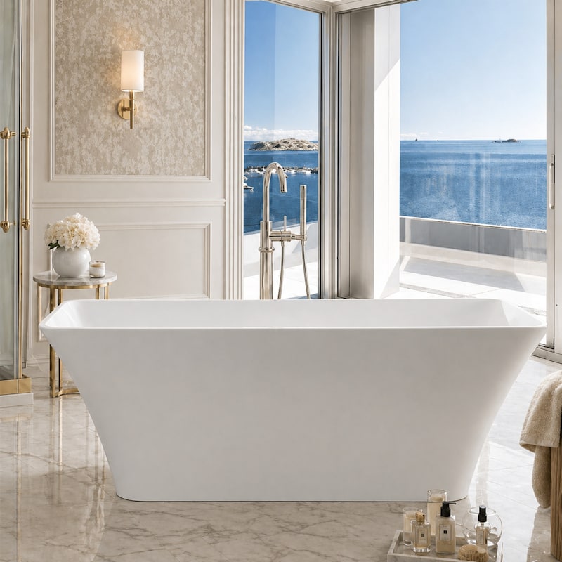 Straun Acrylic Double Ended Freestanding Tub