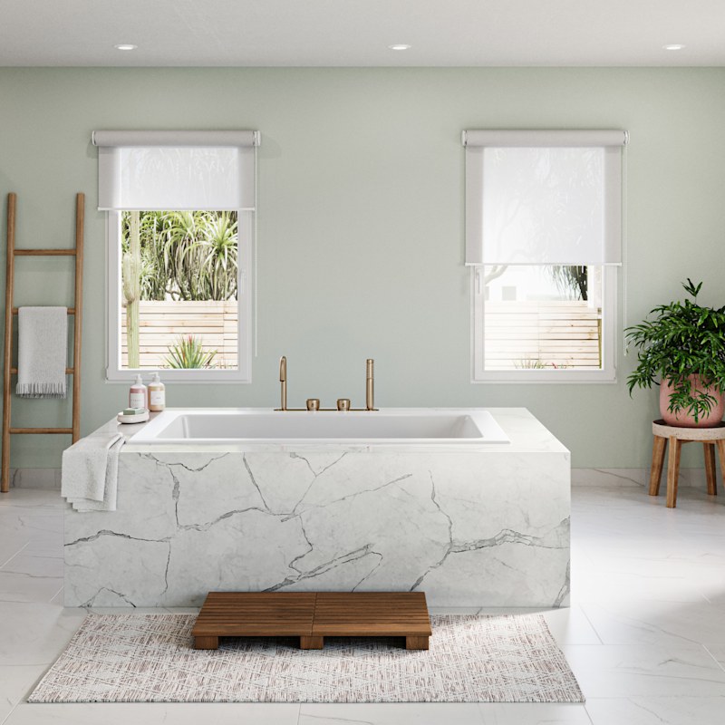 Ferren Drop-In Soaking Bathtub with Zero Edge