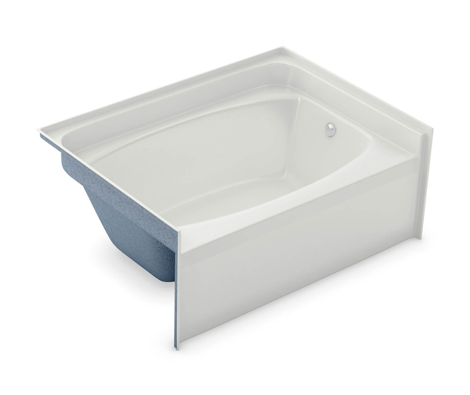 GT-4260 AFR AcrylX Alcove Center Drain Homestead Bath in White GT-4260 AFR AcrylX Alcove Center Drain Homestead Bath in White