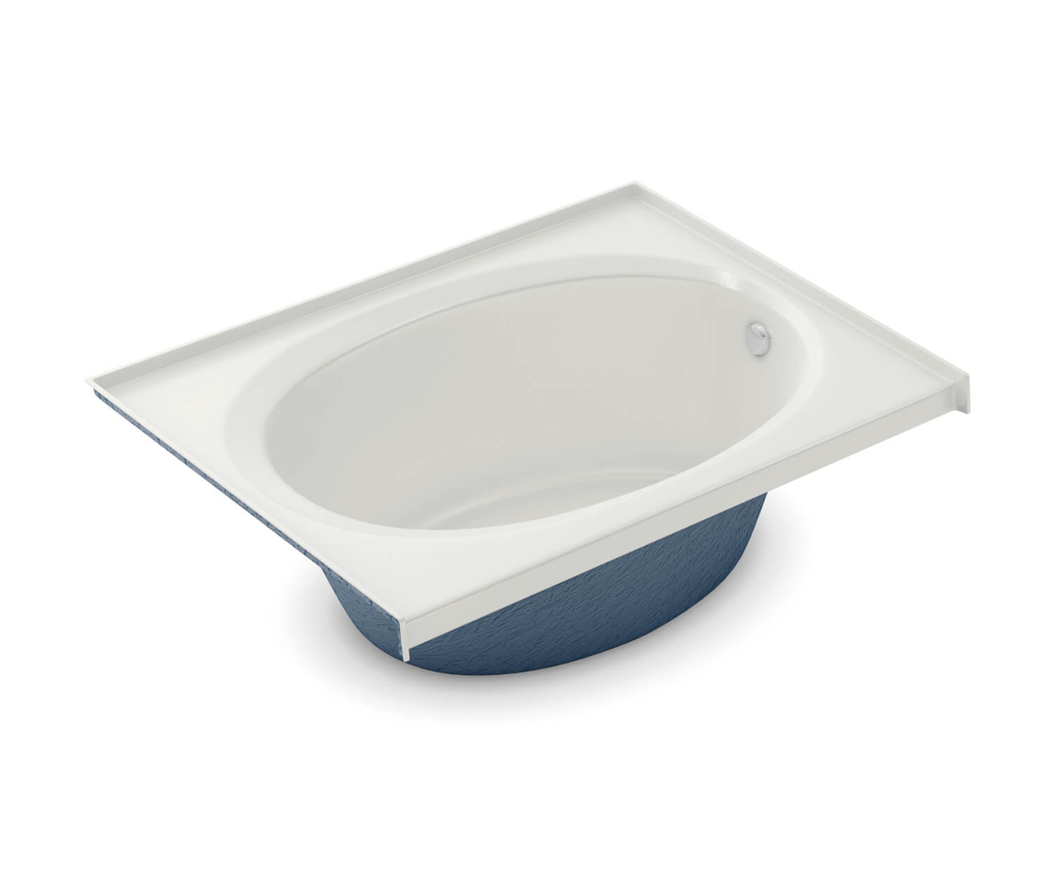 OVF-4260 AcrylX Drop-in Left-Hand Drain Homestead Bath in White 