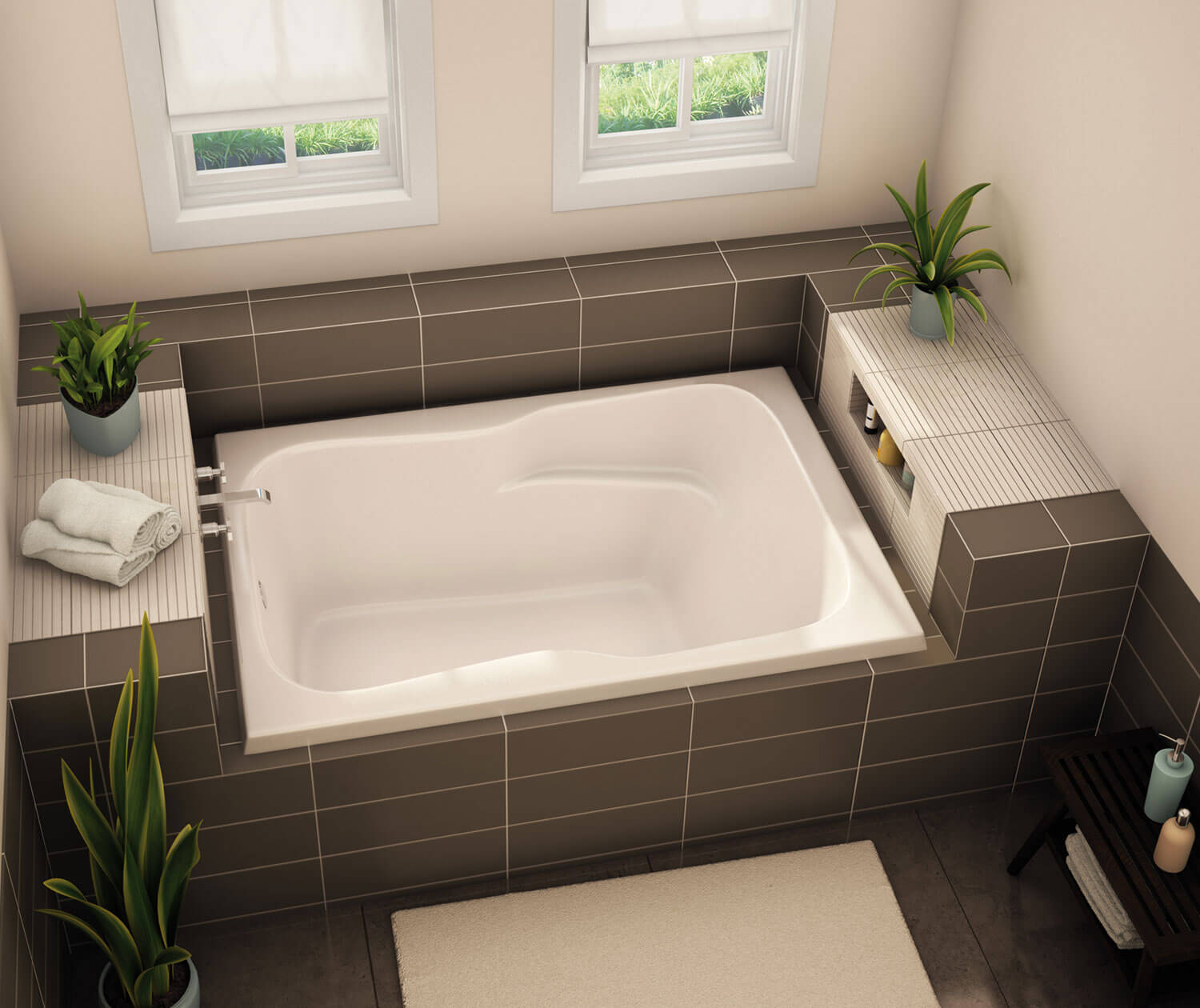 SB-3260 AcrylX Drop-in End Drain Homestead Bath in White SB-3260 AcrylX Drop-in End Drain Homestead Bath in White