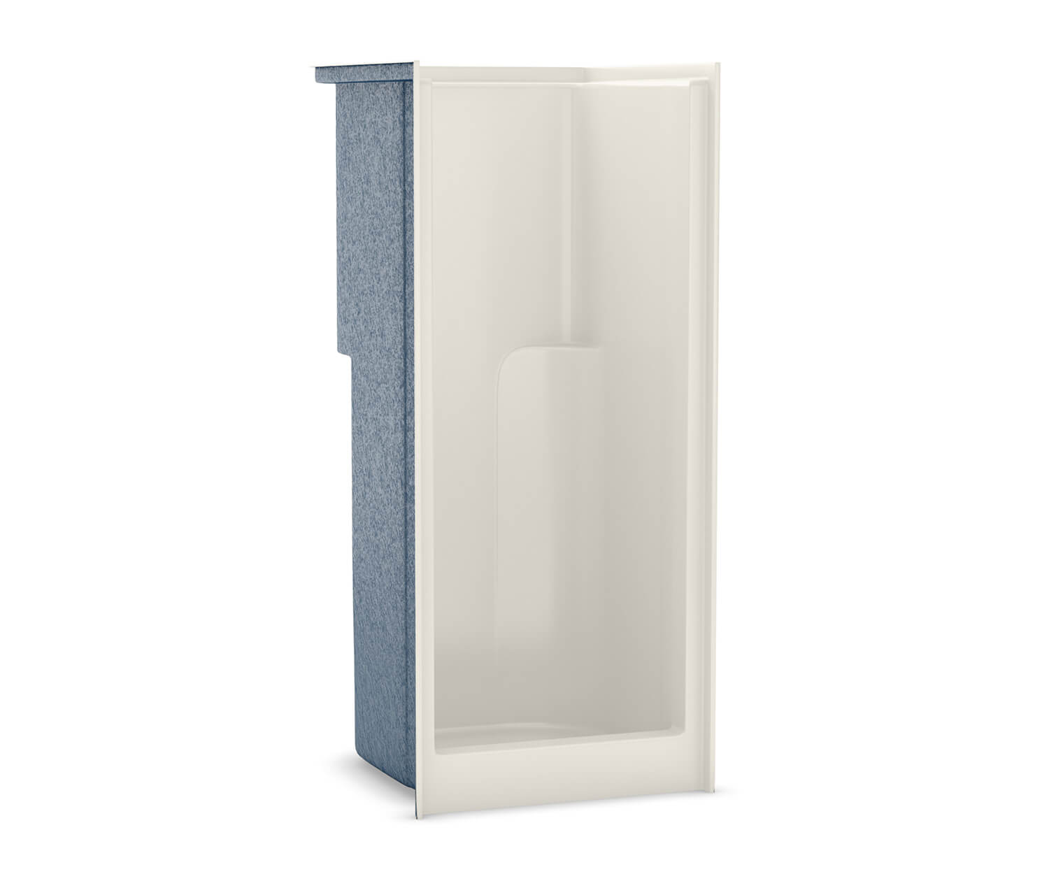 S-32 AcrylX Alcove Center Drain One-Piece Shower in Sterling 